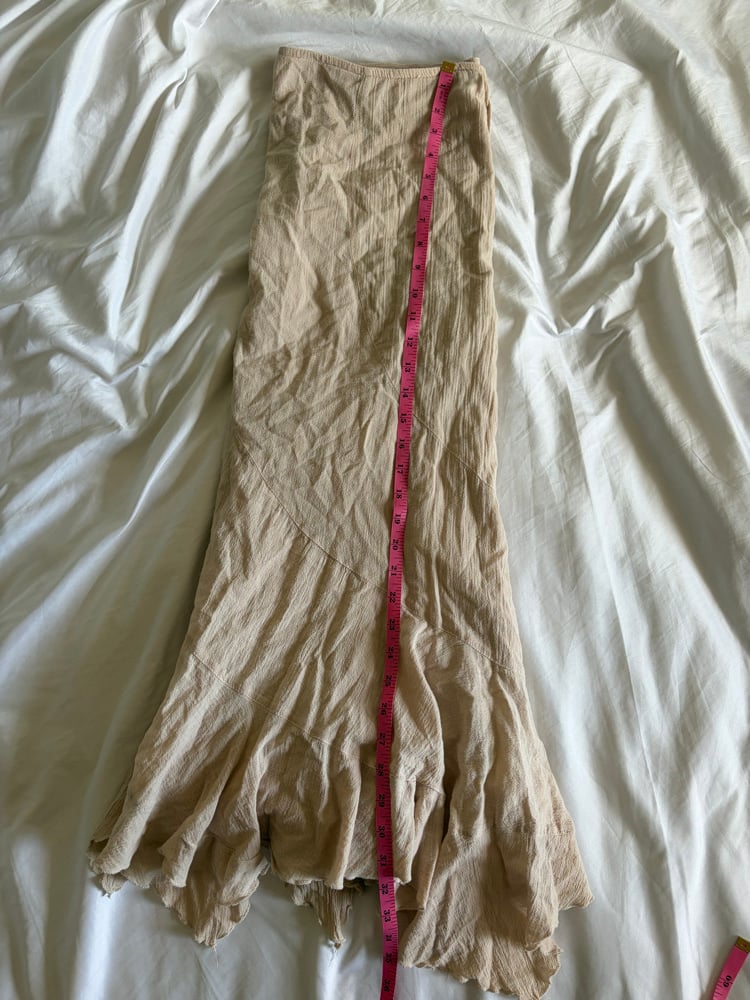 Vintage Y2K Jane Norman cotton camel floaty hem fairy maxi skirt