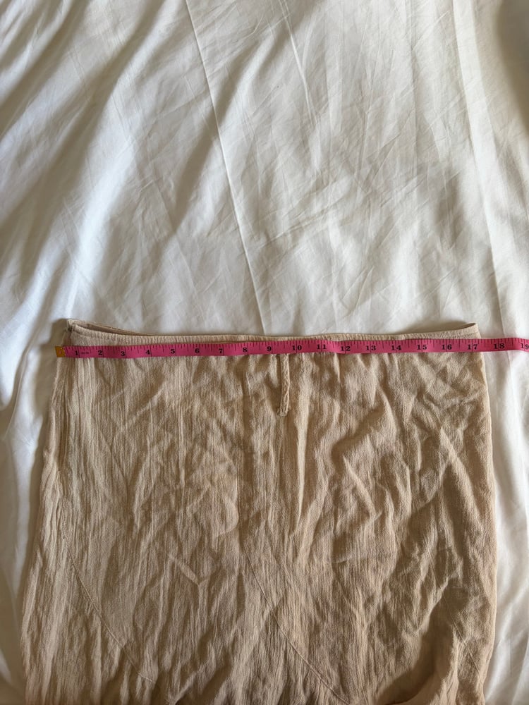 Vintage Y2K Jane Norman cotton camel floaty hem fairy maxi skirt