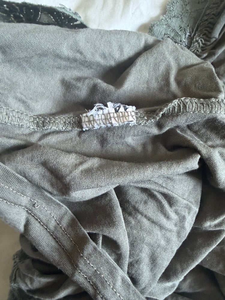 Vintage Y2K khaki cami with ruching and sequins