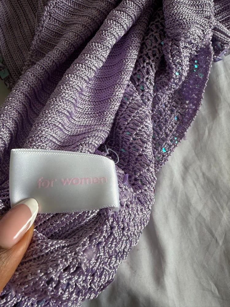 Vintage Y2K lilac iridescent sequin top