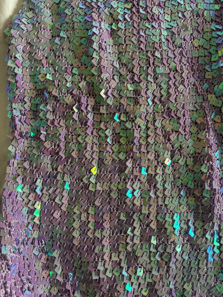 Vintage Y2K lilac iridescent sequin top
