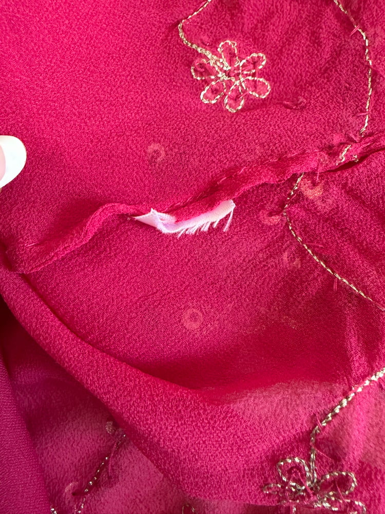 Vintage Y2K Monsoon pink embroidered bell sleeve fairy top