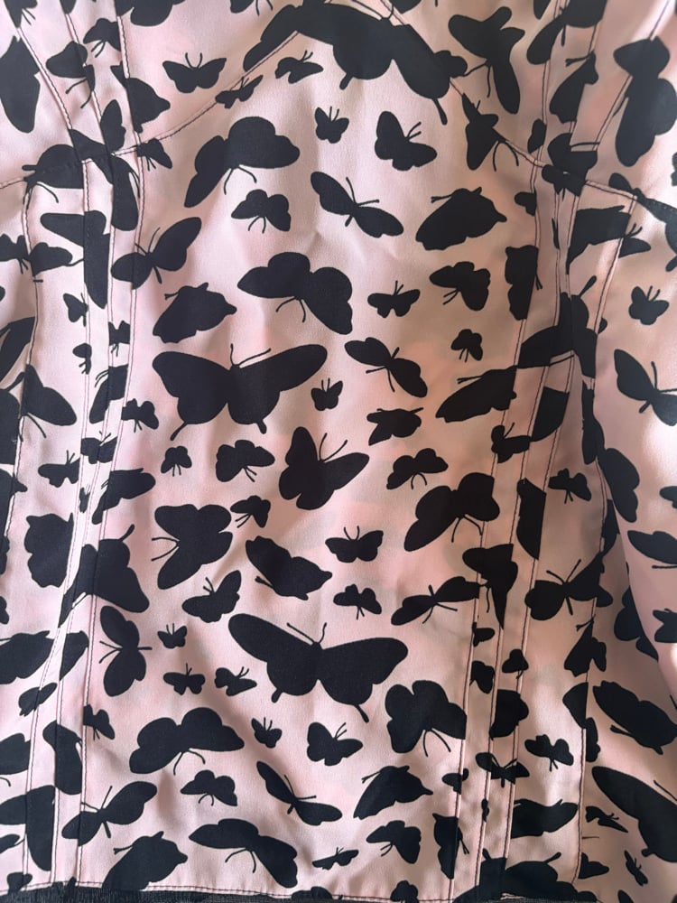 Vintage Y2K pink and black butterfly cami