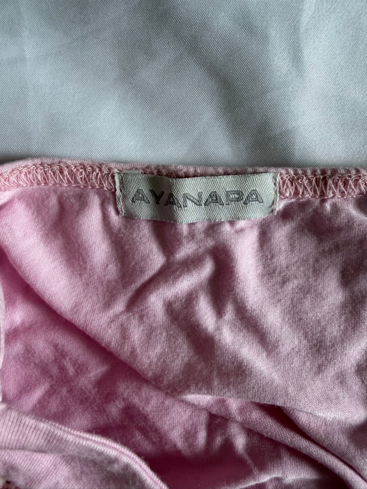 Vintage Y2K pink floral asymmetrical hem cami