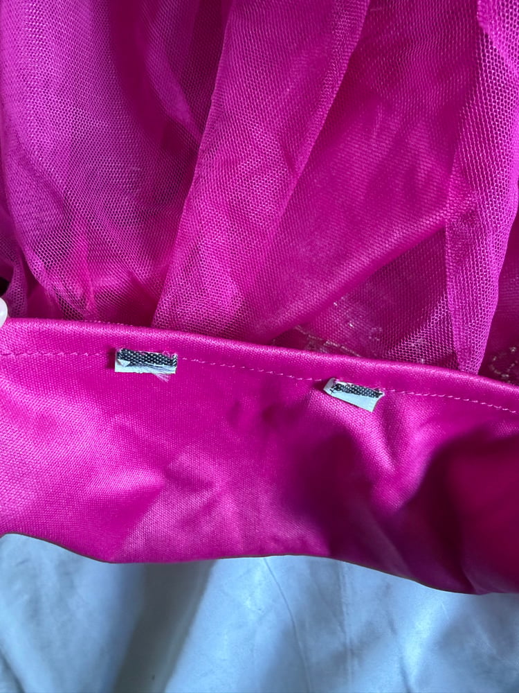 Vintage Y2K pink handkerchief hem beaded and sequin cami