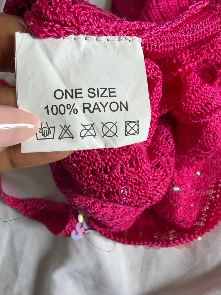 Vintage Y2K pink sequin patchwork style cami