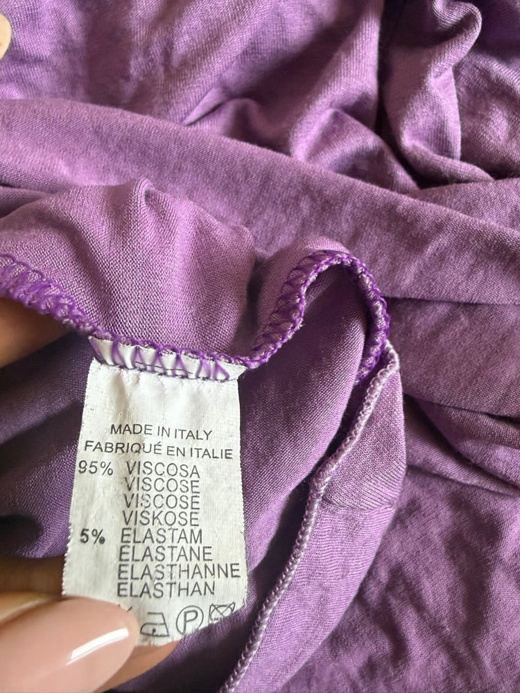 Vintage Y2K purple sequin bust tie back Italian vintage cami