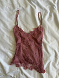Vintage Y2K rare Pilot dusty pink beaded and sequin  cami