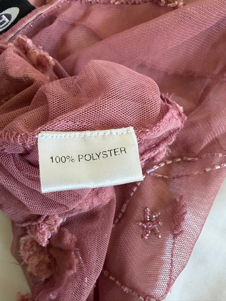 Vintage Y2K rare Pilot dusty pink beaded and sequin  cami