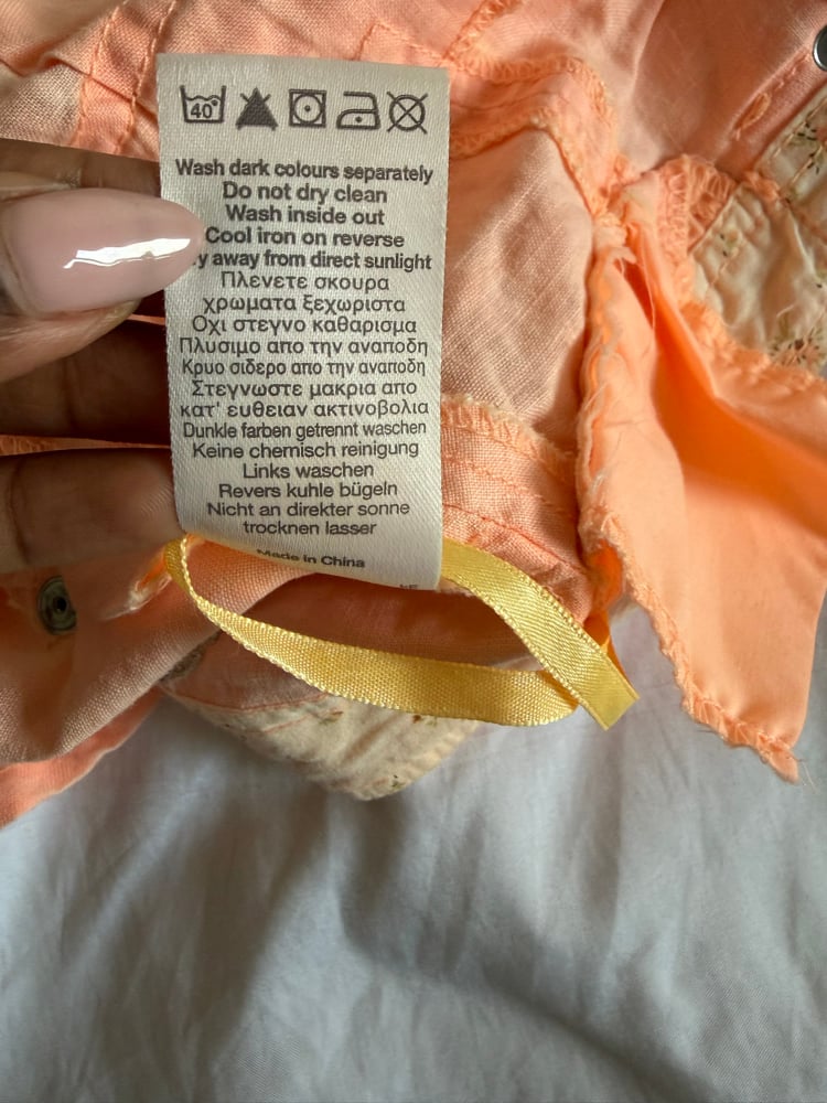 Vintage Y2K River Island coral mini rara mink skirt
